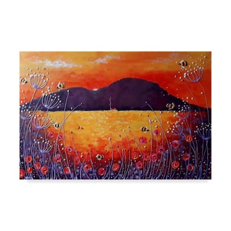 Angie Livingstone 'Sunset Bumblebees' Canvas Art,16x24